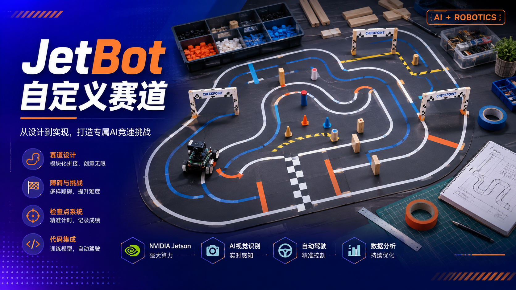 JetBot自定义赛道搭建指南